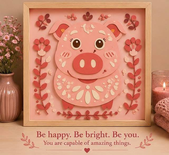 Boho Blossom Pig